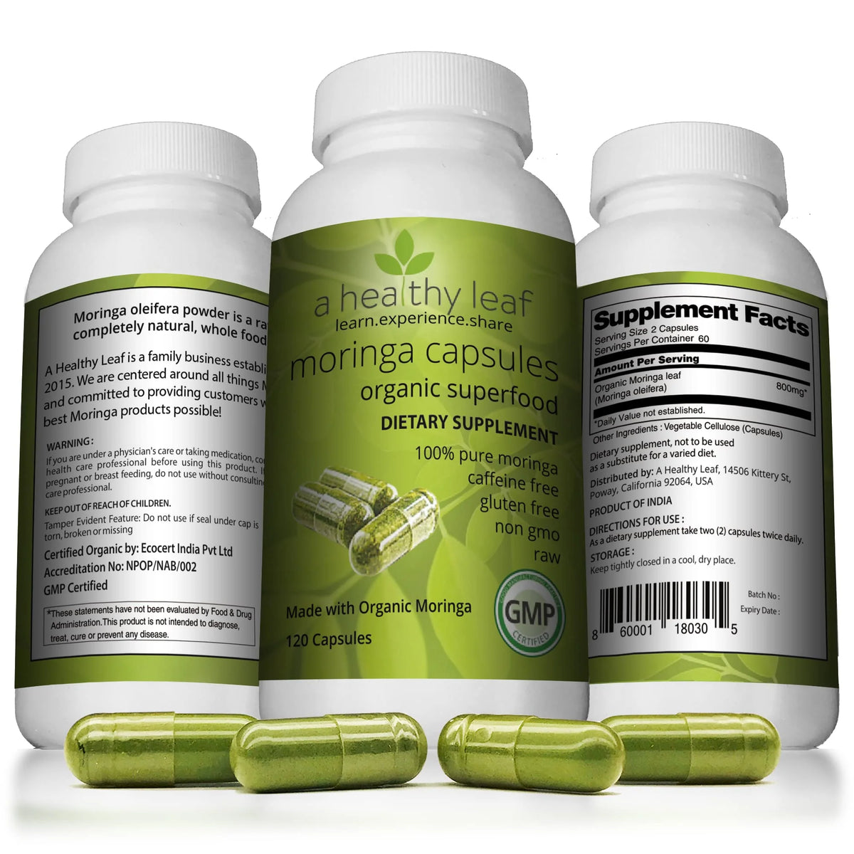Organic Moringa Capsules V46868