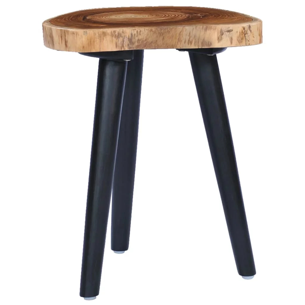 Wooden Coffee Table Teak Wood End Side Table 15.7 x 17.7 Inches D188