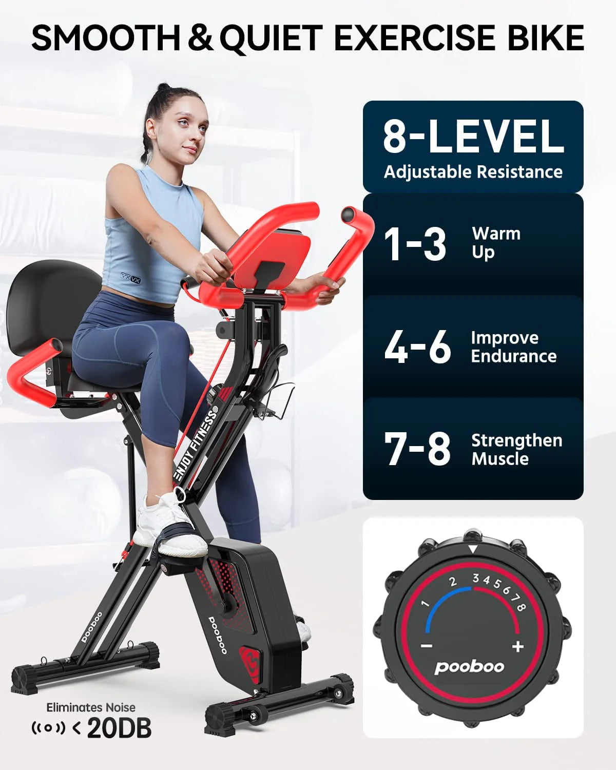 Foldable Magnetic Exercise Bike M968