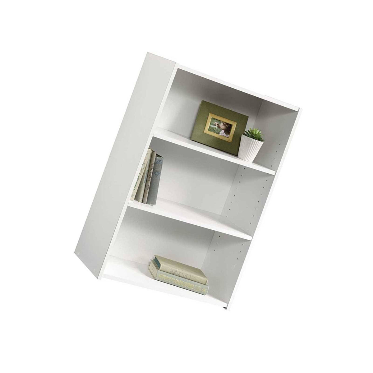 3-Shelf Bookcase, Soft White Finish R9515