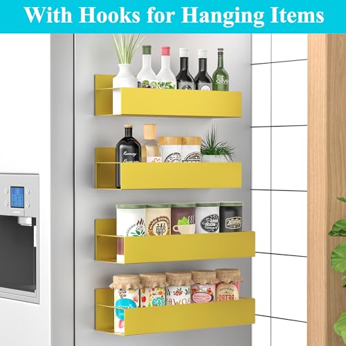 4 Pack Black Magnetic Spice Rack Organizer S44696
