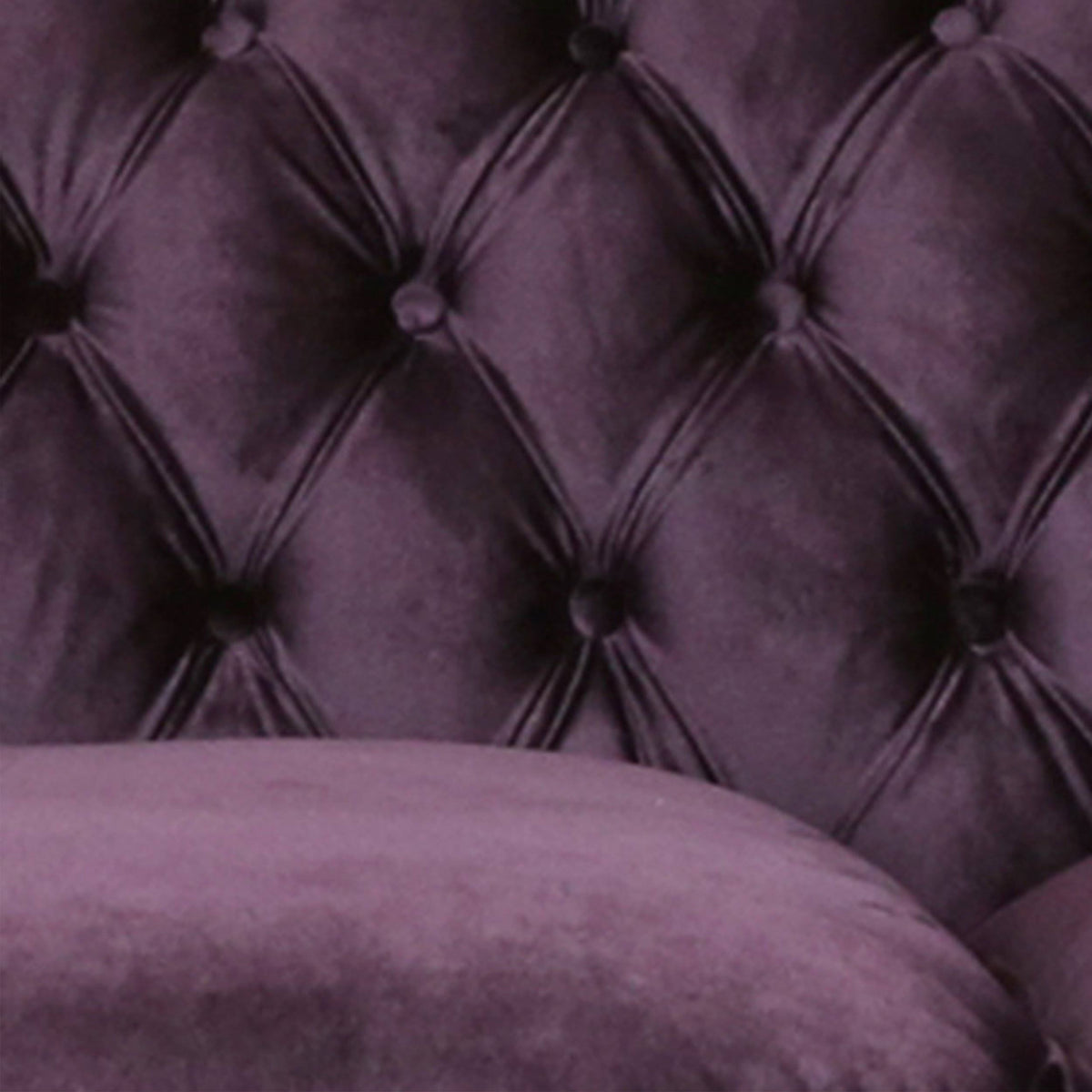 Navy Blue Tufted Microfiber Sofa with Scroll Arms R187265