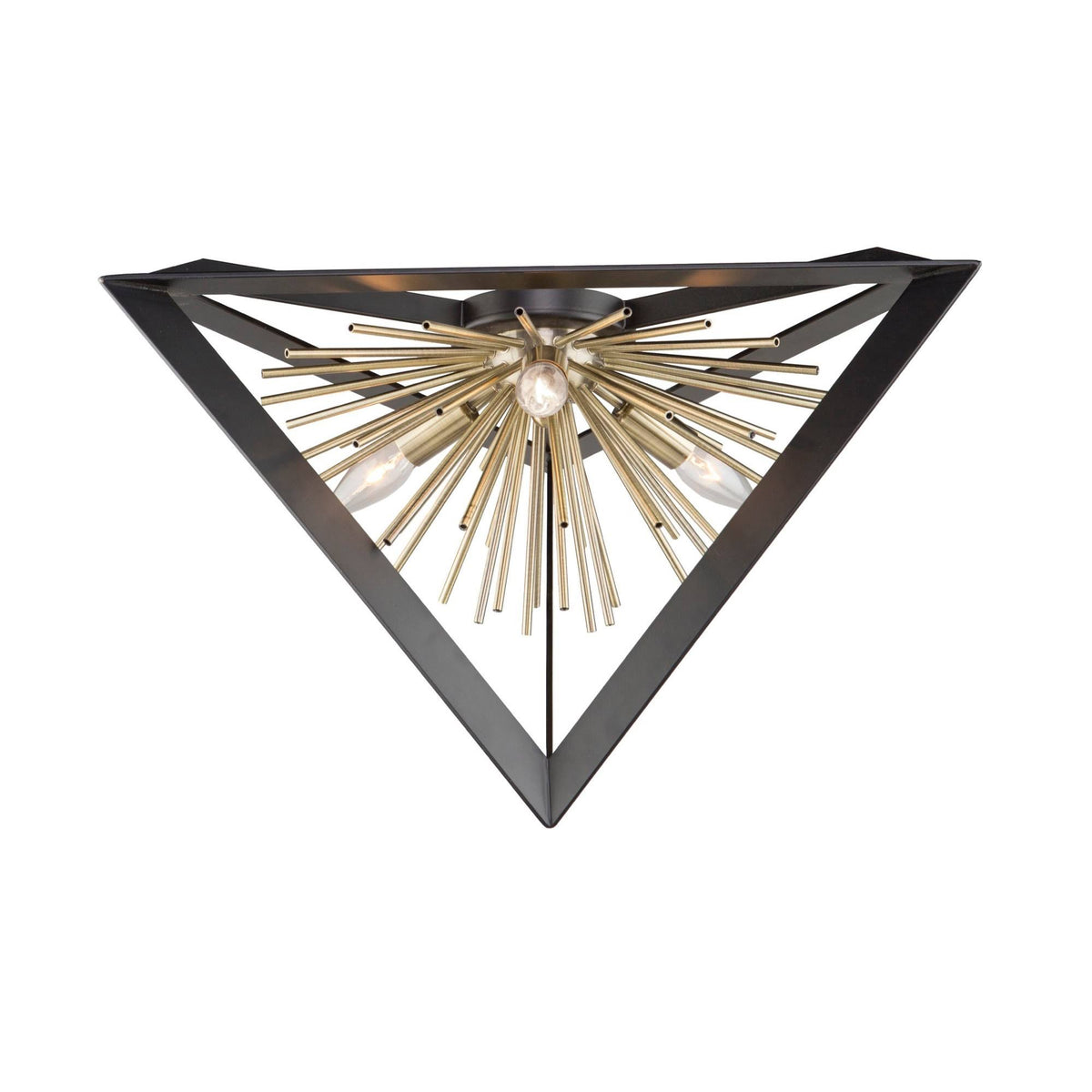 Matte Black Satin Brass Flush Mount B238782