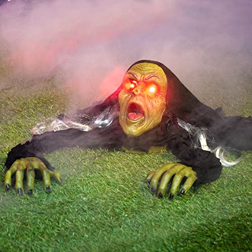 Halloween Outdoor Zombie Groundbreaker Decoration with Sound and Flashing Eyes Q40950