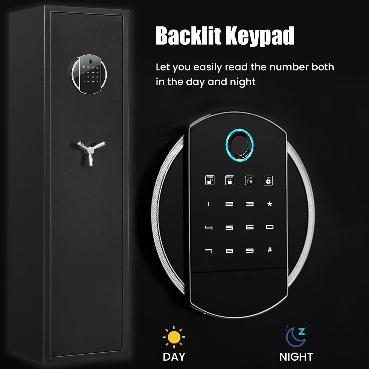 3-5 Long Gun Safe with Backlit Keypad J92702