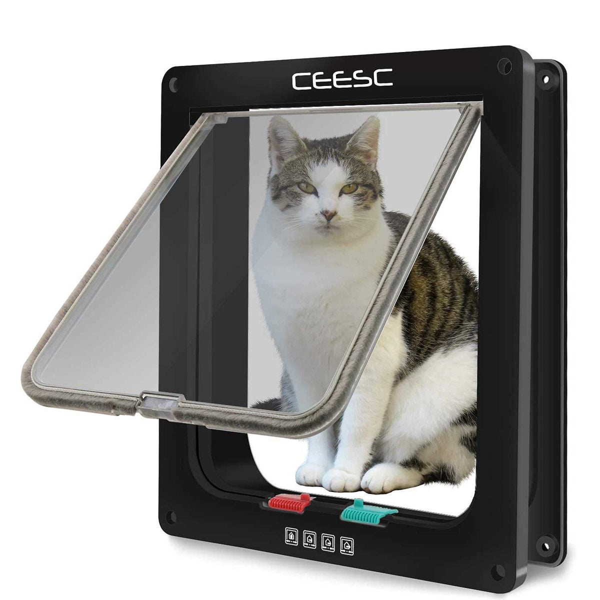Extra Large 4 Way Locking Cat Door Q837528