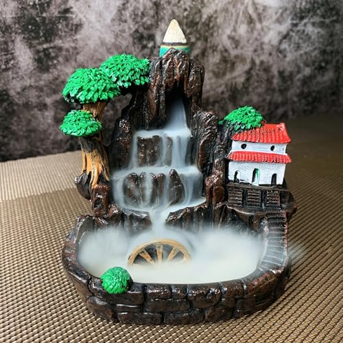 Incense Holder Resin Reflux Waterwheel Incense Burner T4260