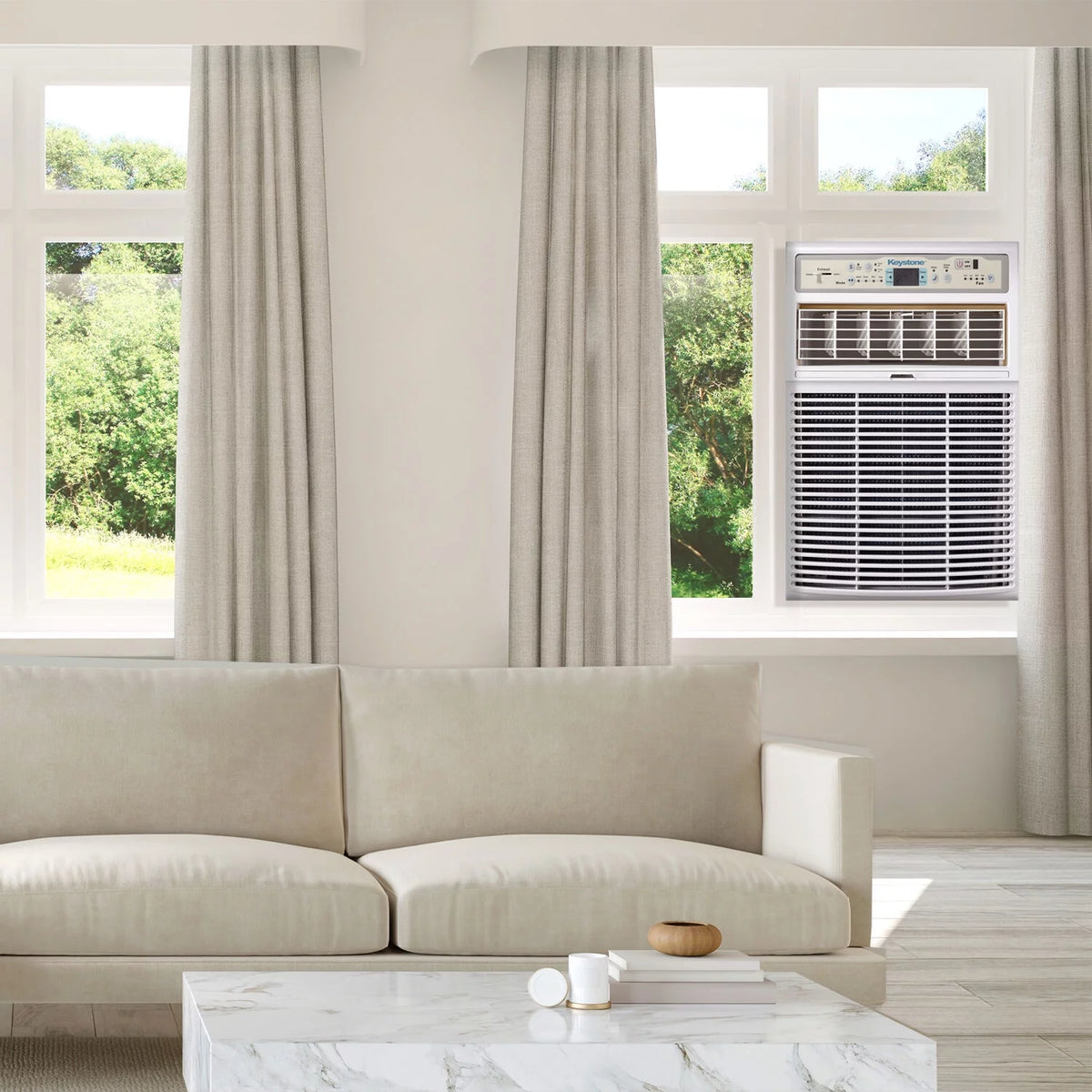 10,000 BTU 115-Volt Casement Window Air Conditioner, White J3000