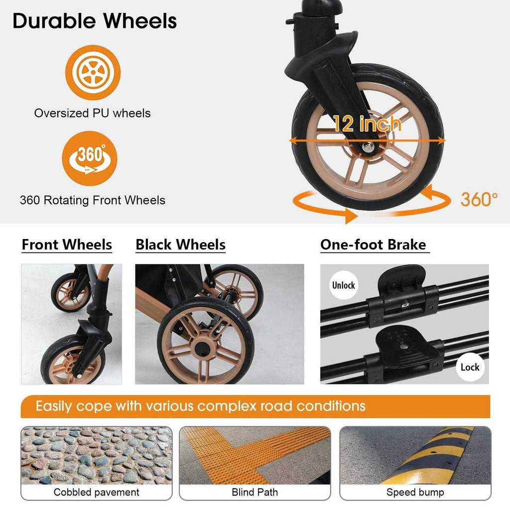4 Wheels Folding Lightweight Pet Stroller Q1212