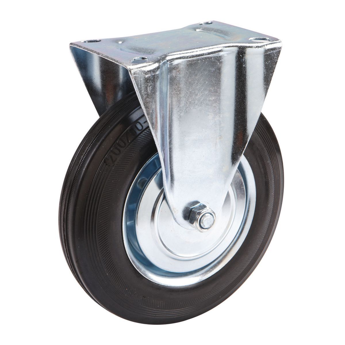 8 in. Cushioned Rubber Rigid Caster Y353