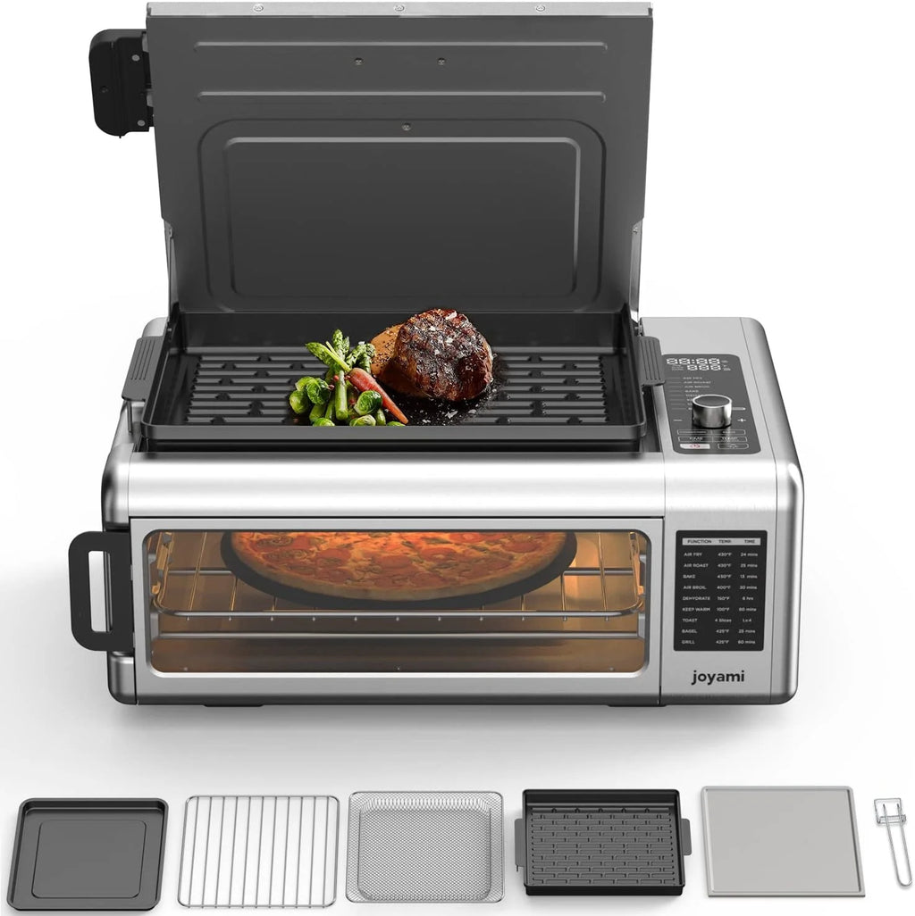 18QT Convection Air Fry Oven and Indoor Grill Combo with 6 Nonstick Accessories B42052