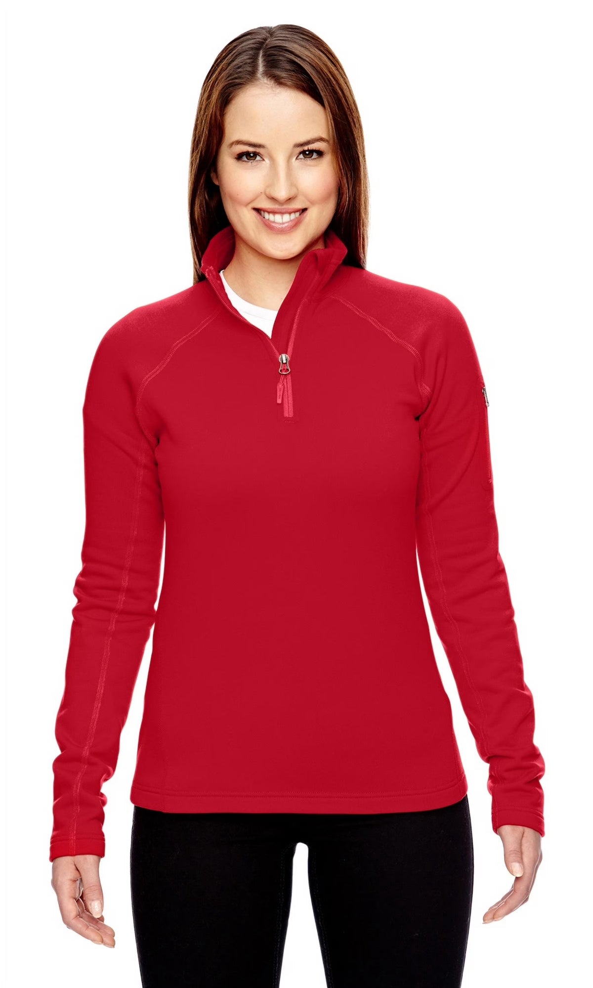Team Red Stretch Fleece Half-Zip P1840