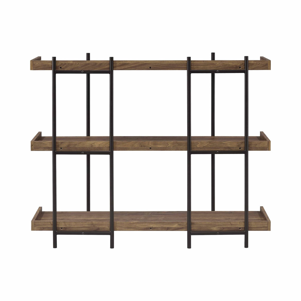 Aged Walnut 3-Shelf Bookcase A62539