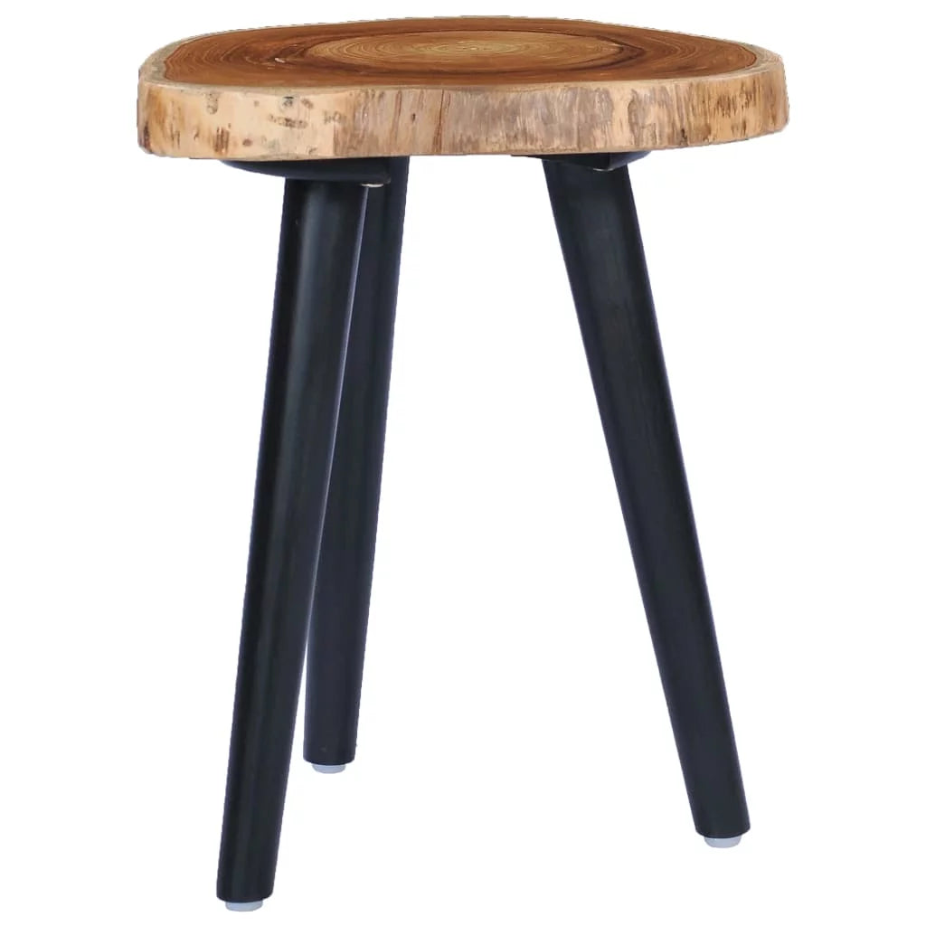 Wooden Coffee Table Teak Wood End Side Table 15.7 x 17.7 Inches D188