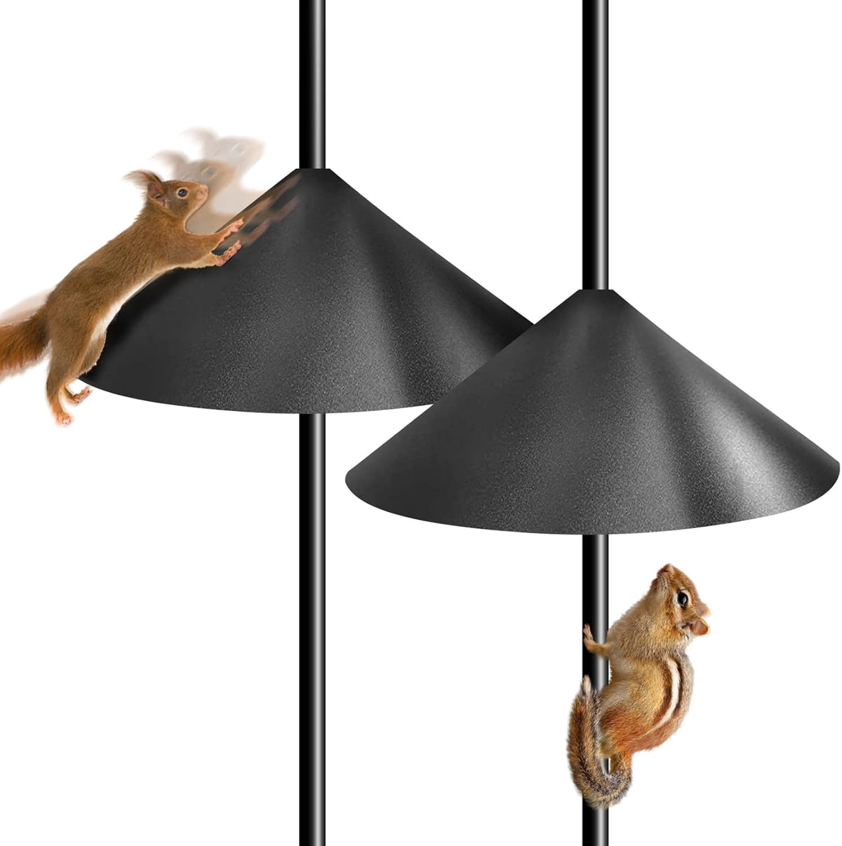 14 Inch Wide Squirrel Baffle for Bird Feeder Pole, PP Squirrel Proof Baffle (2 Pack) P6887
