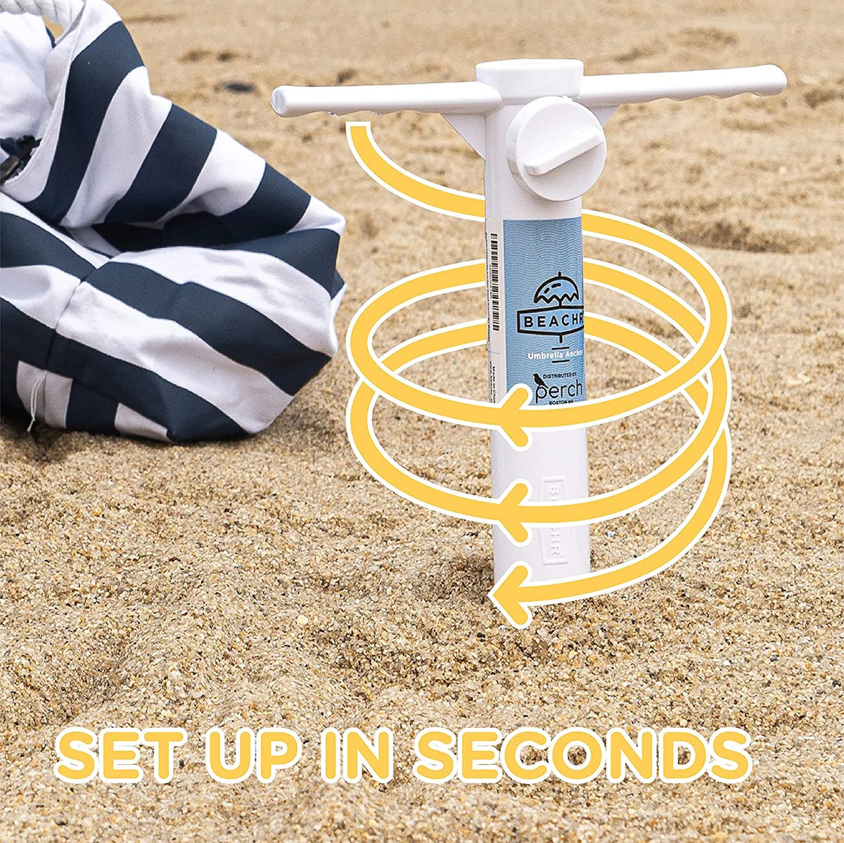 White Screw 15 in Beach Umbrella Sand Anchor Z85516