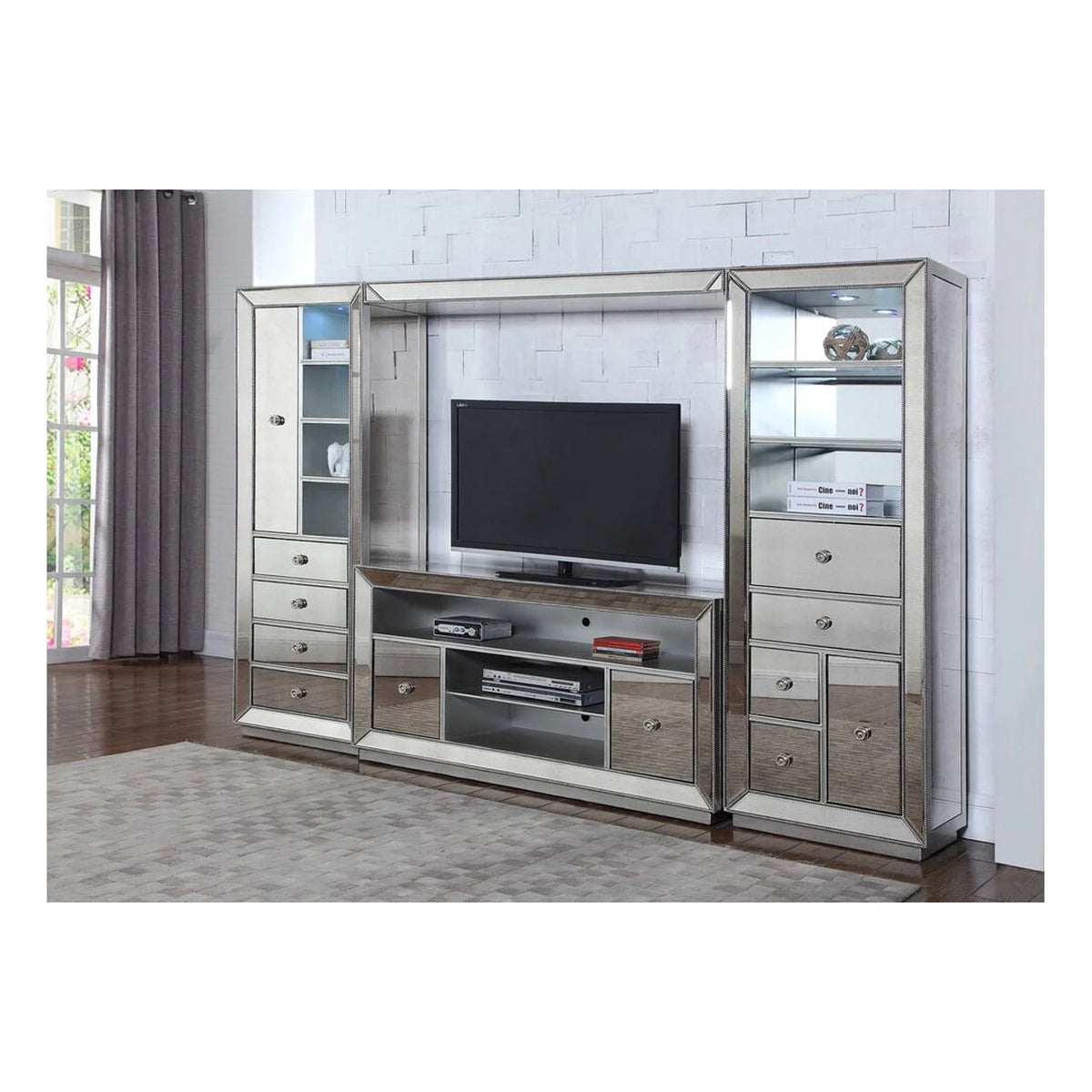 4-Piece Solid Wood Entertainment Center M337