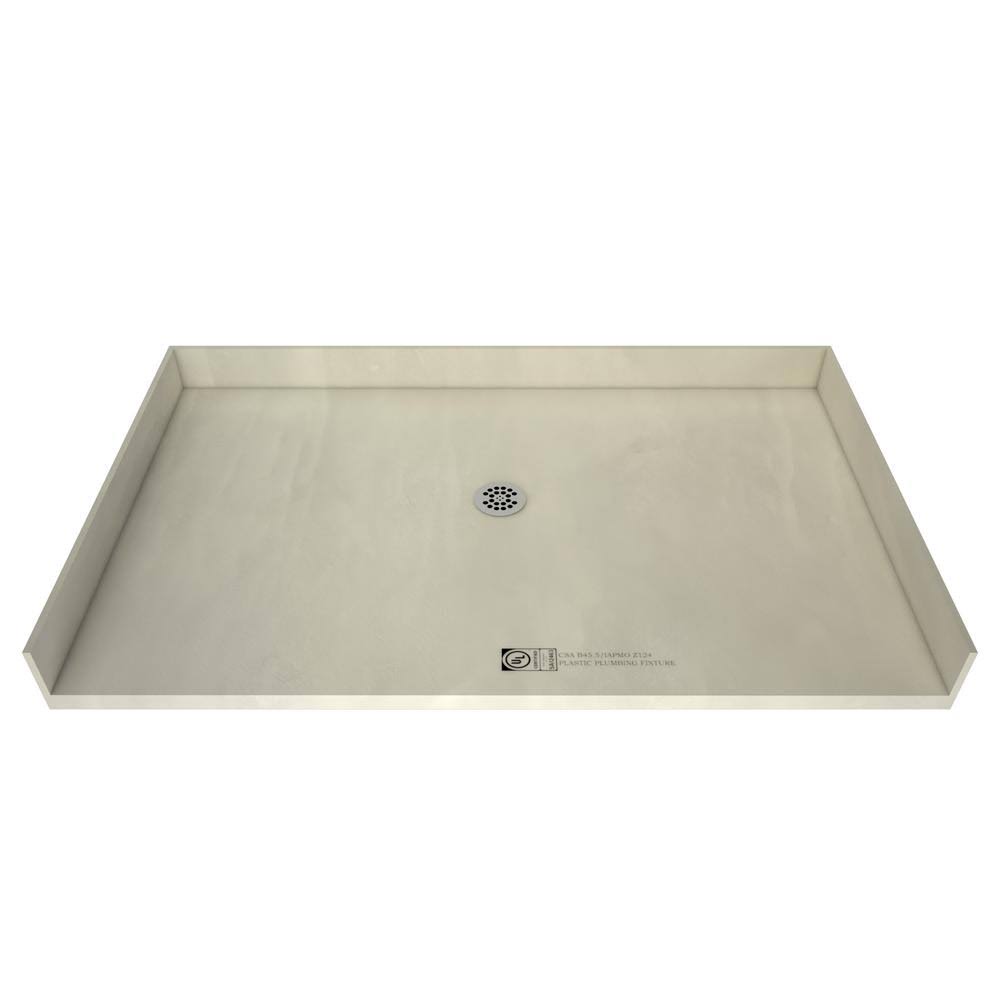 Polished Chrome Rectangular Barrier Free Shower Base with Center Drain J23004