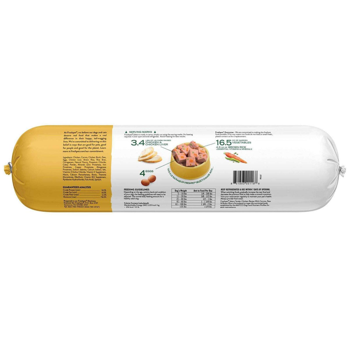 Tender Chicken Recipe Slice & Serve Roll Dog Food N26864
