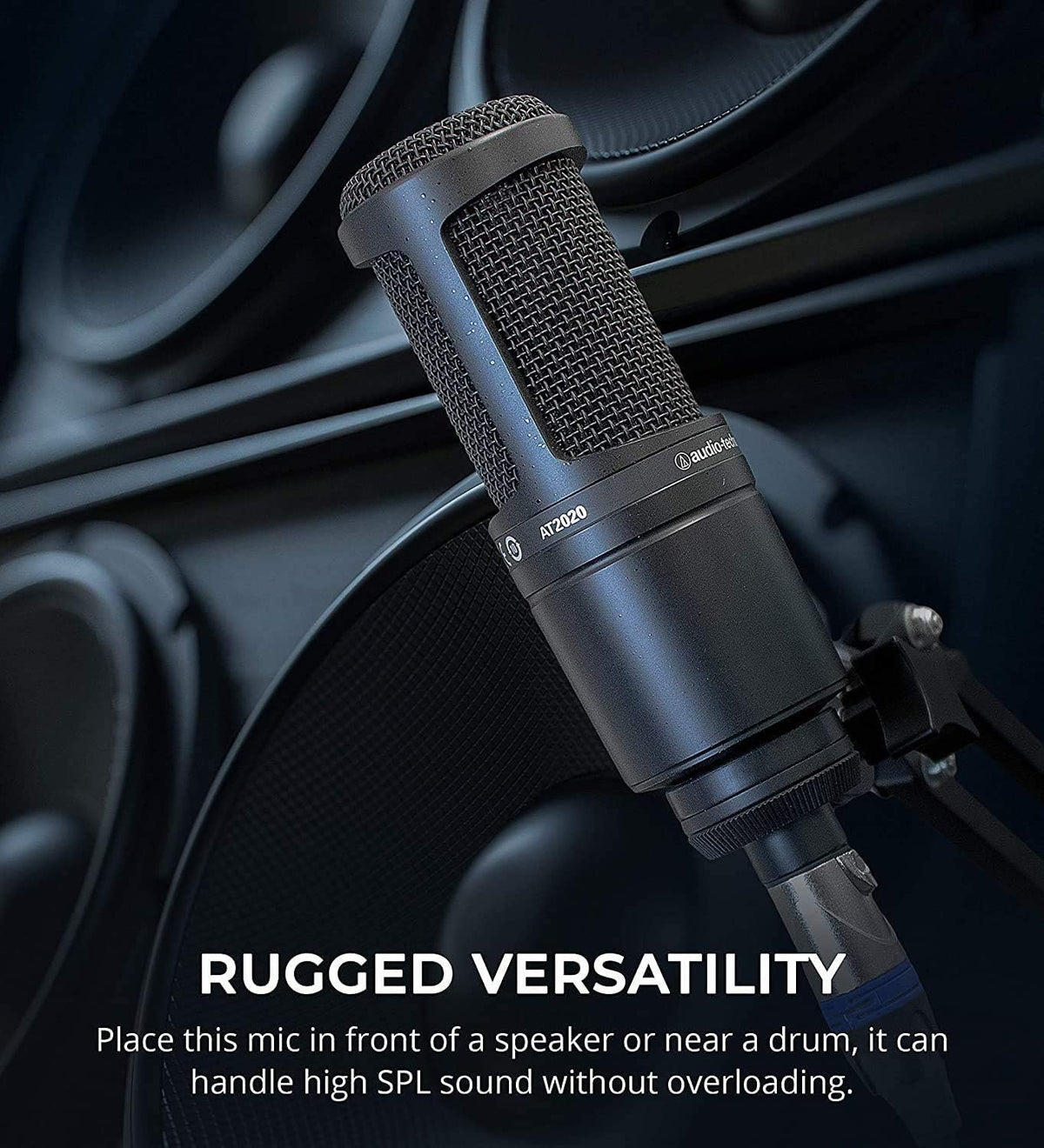 Cardioid Condenser Microphone Bundle with 12 Acoustic Foam Isolation Panel Wedges, 10' XLR Cable, Boom Arm, Pop Filter, and Headphones S572