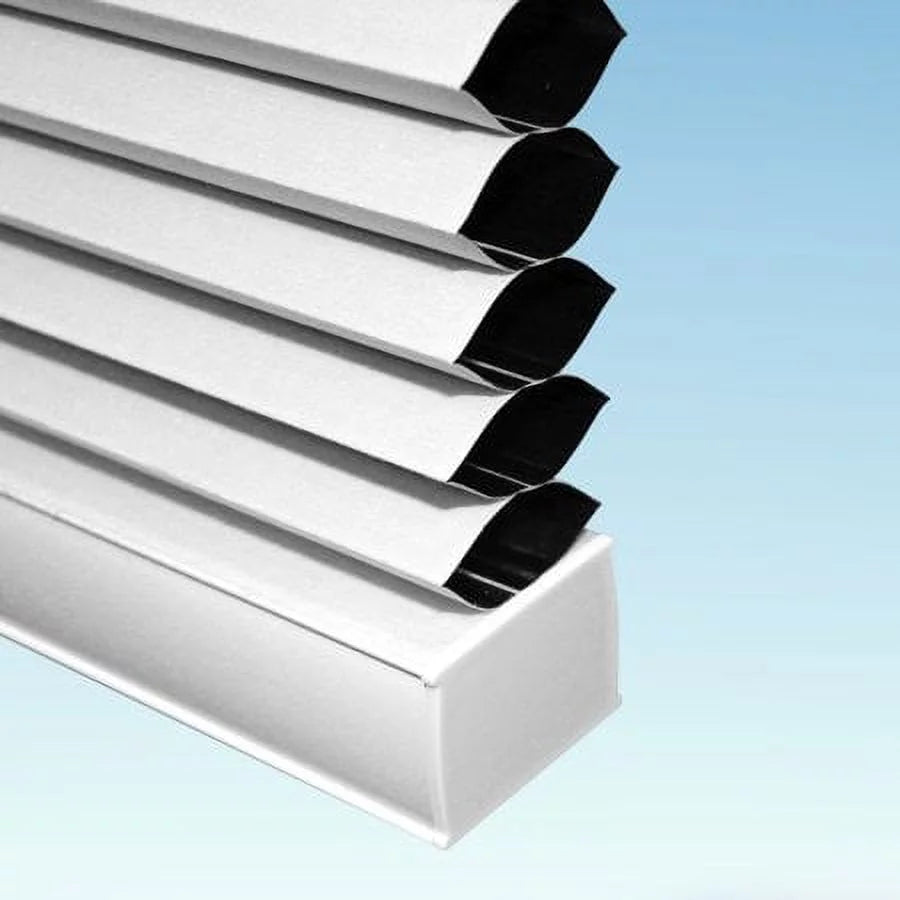 White Cordless Blackout Polyester Honeycomb Window Shades 17.5" x 48" V46495