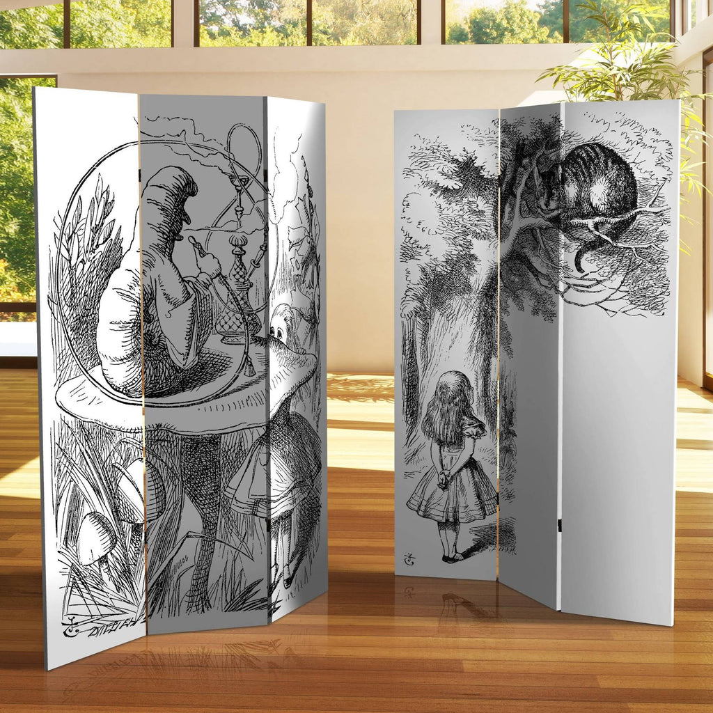 6 ft. Tall Double Sided Canvas Room Divider F99797