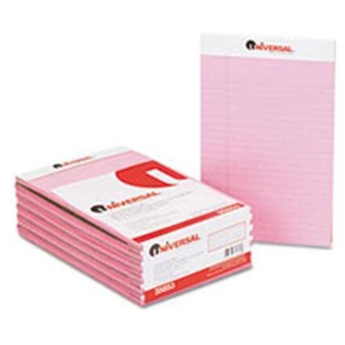 Pink Perforated Note Pads, Wide Rule, 5 x 8, 50-Sheet, Dozen Q6488
