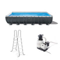 24' x 12' x 52 Rectangular Frame Swimming Pool with Pump T302