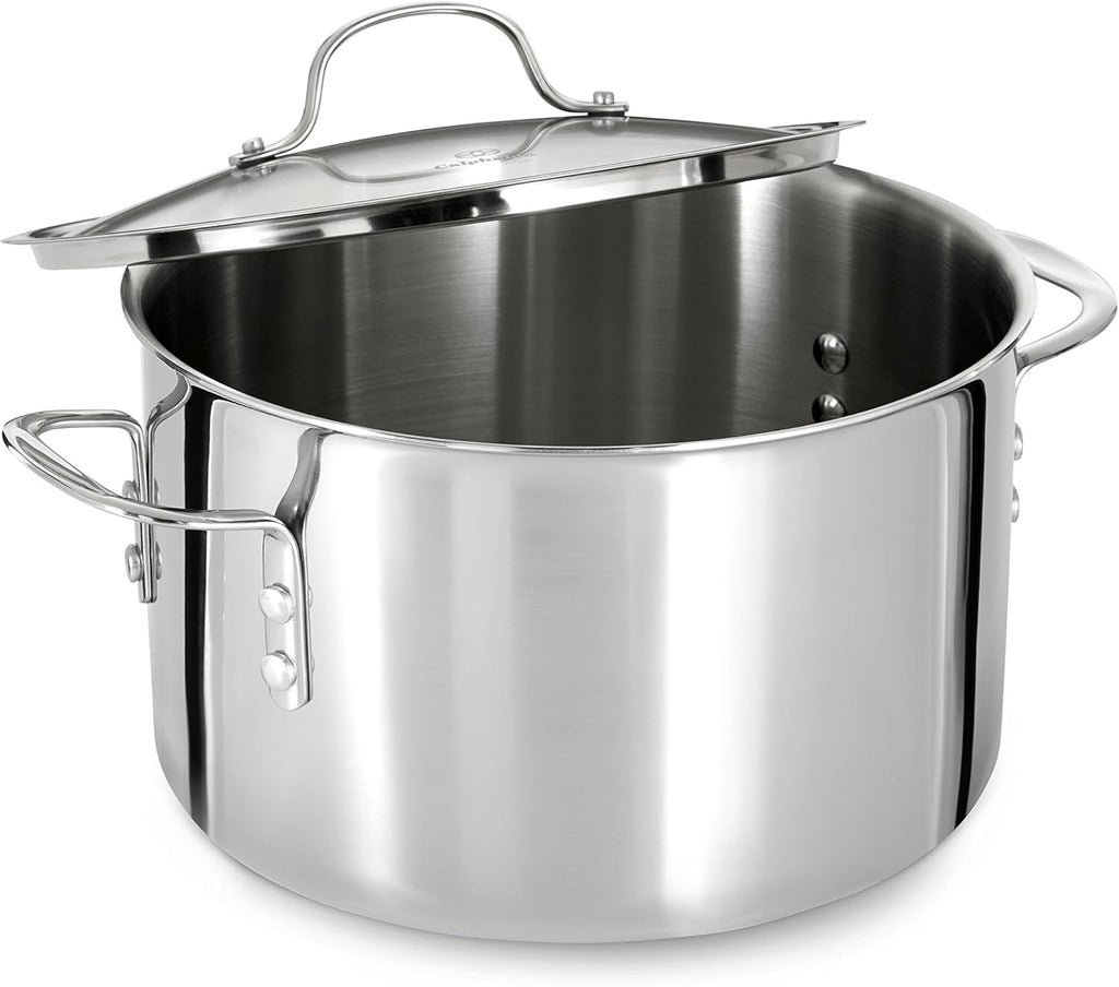 Tri-Ply Stainless Steel 8-Quart Stock Pot with Cover J8975