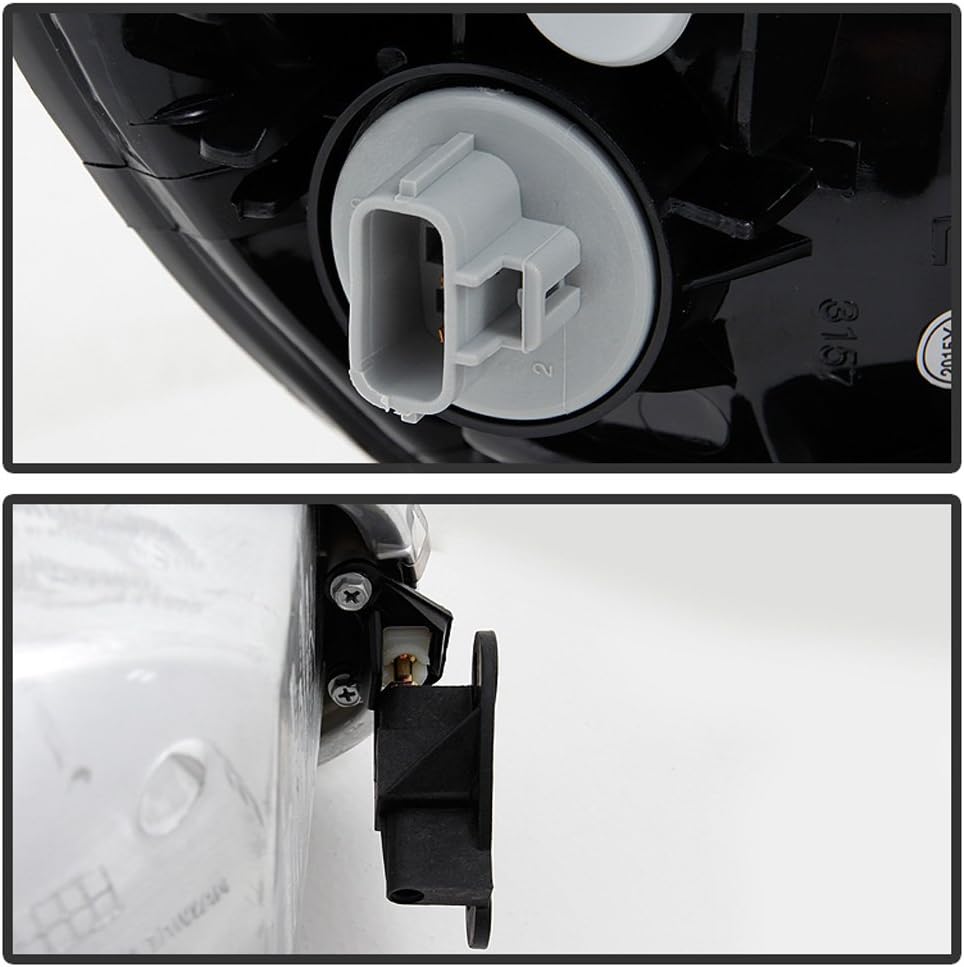 Blk Headlights Headlamp Driver + Passenger Side Z605