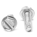 5/16-18 x 2 Coarse Thread Thread Cutting Screw Slotted Hex Washer Head Zinc Plated F4424