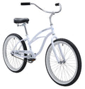 White 24'' Beach Cruiser Bike F1526