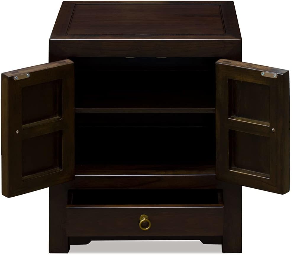 Dark Espresso Elmwood Chinese Ming Cabinet D9847