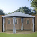 Aluminum Frame Outdoor Gazebo with Netting A49095