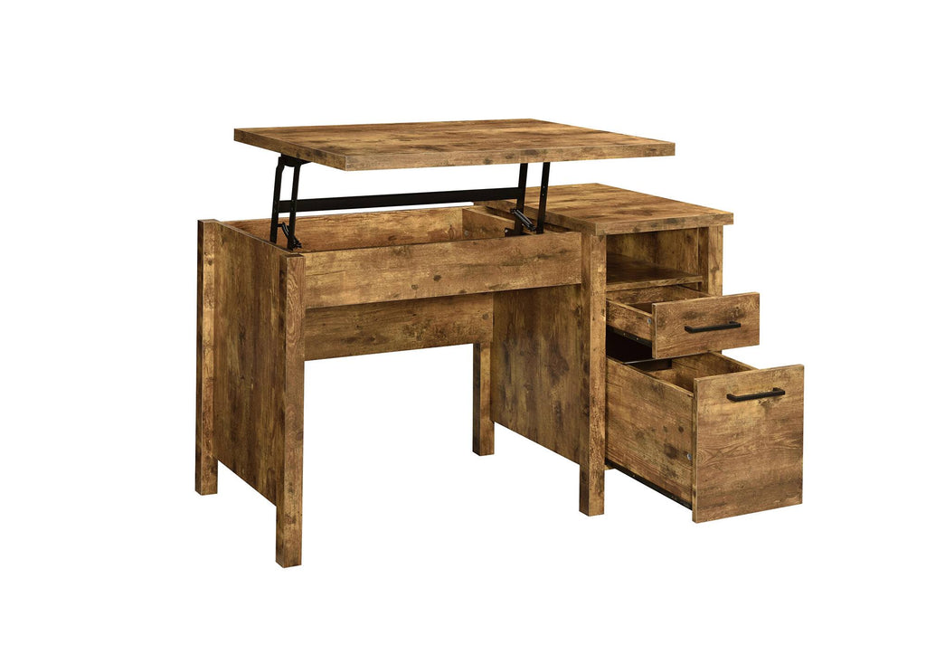 Antique Nutmeg Lift Top Office Desk I48395