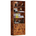 Industrial 6 Shelf Bookcase with Doors Y703
