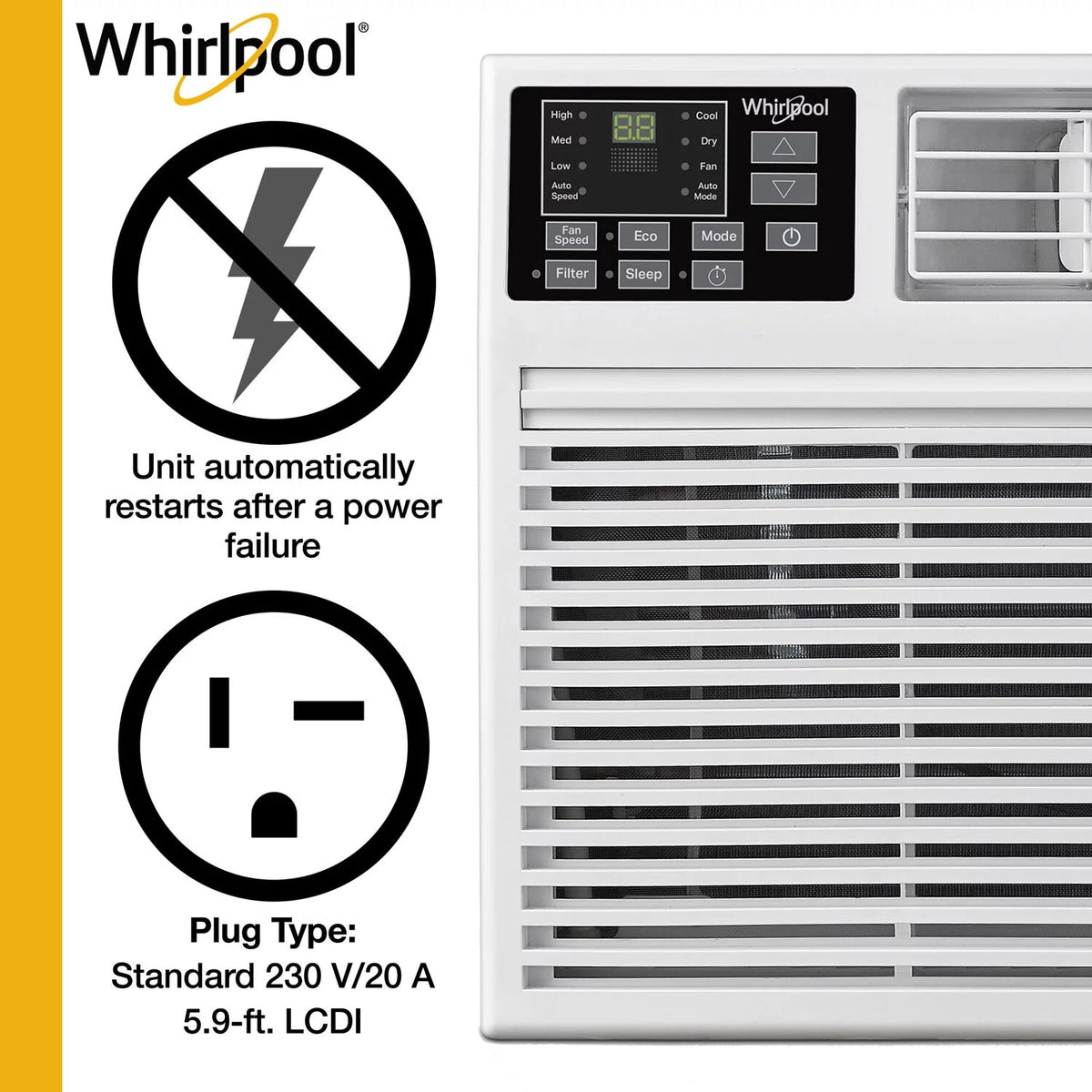 10,000 BTU 230-Volt Through-the-Wall Air Conditioner with Remote, White A1811