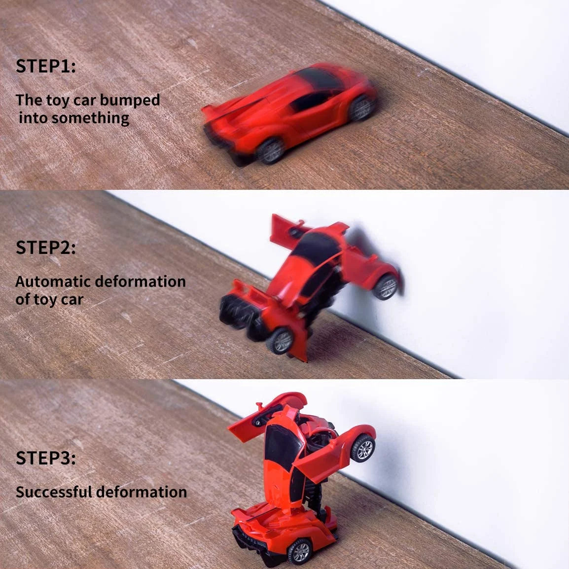 2 Pack Transforming Robot Car Toy W2793