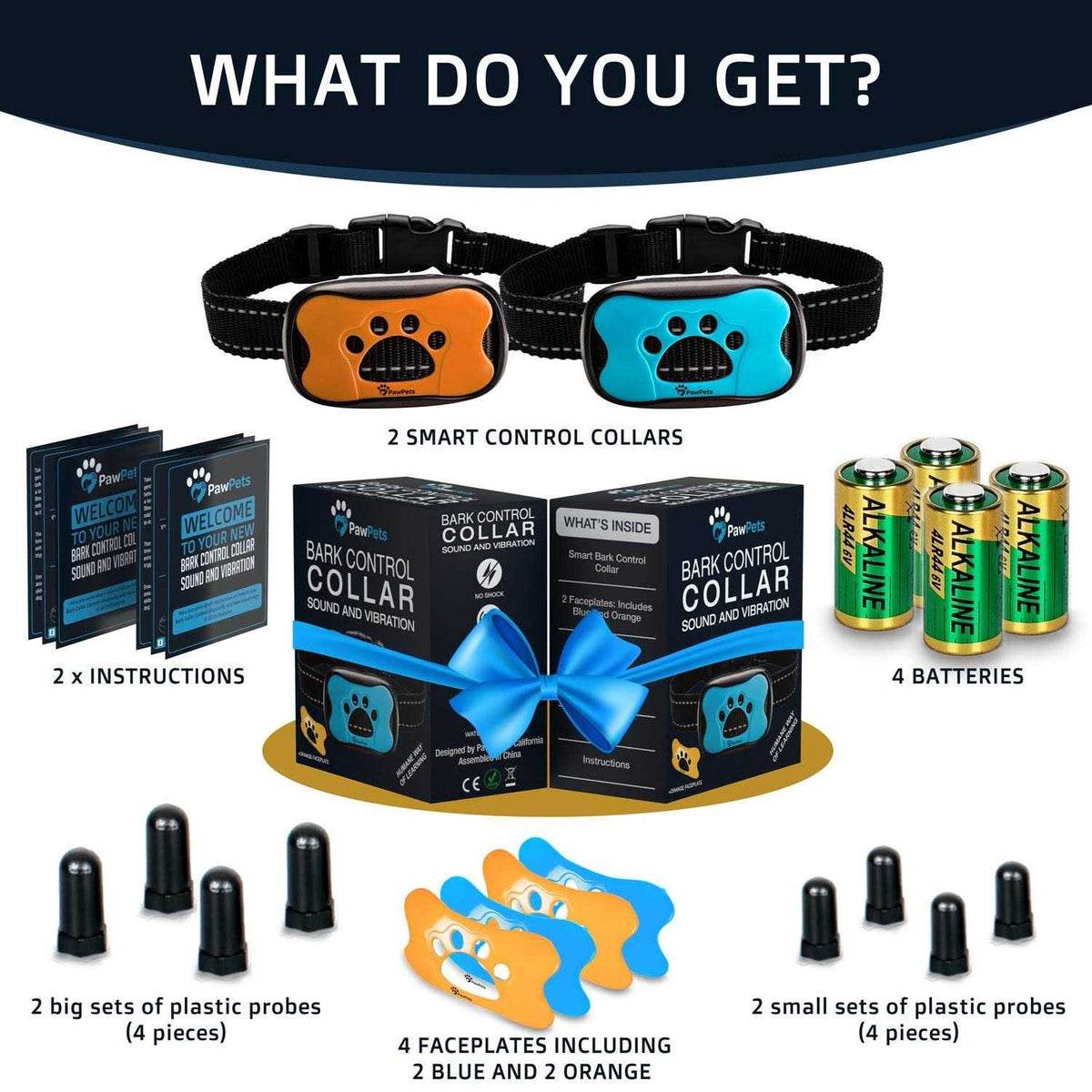 Anti Bark No Shock Training Dog Collar with Vibration and Sound R5804