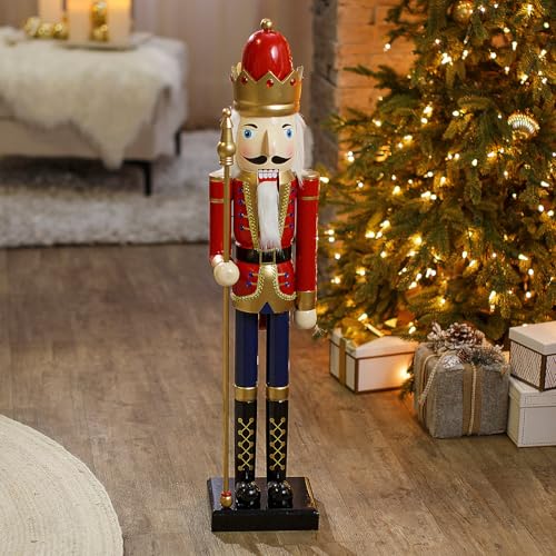 3 Ft. Green Wooden Holiday Nutcracker Q1721