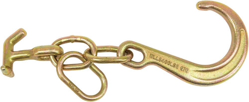 (2 Pack) 8" G70 J Hook with T-J Hooks and Enlarged Link, 5,400 lbs WLL Q29523