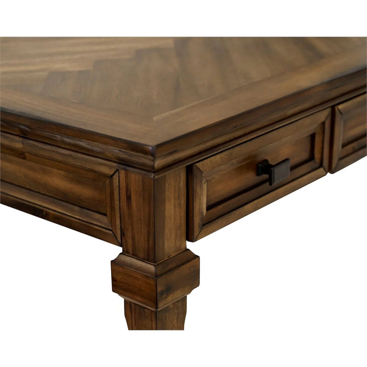 Natural Brown Wood L-Desk & Return Writing Table X534581