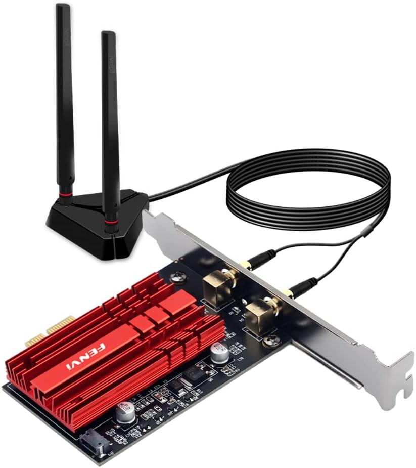 WiFi 6E PCI-E Network Card Tri-Band BT5.2 Wireless Gigabit 802.11ax MU-MIMO PCIe WiFi Adapter with High Gain Antenna Pack of 2 U535