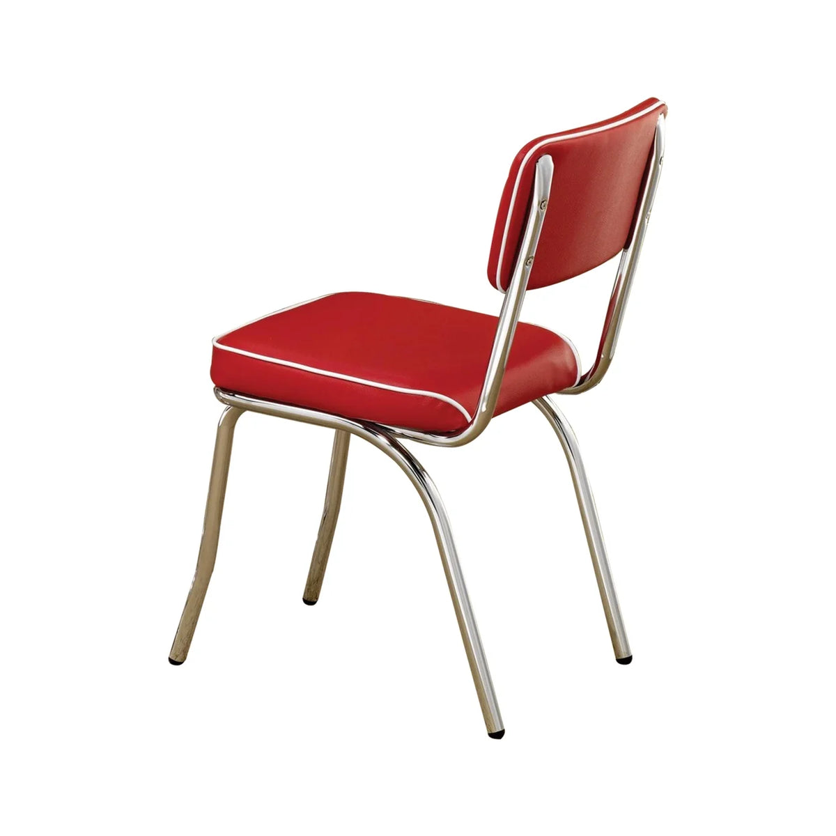 Red and Chrome Open Back Side Chairs Set of 2 M858465