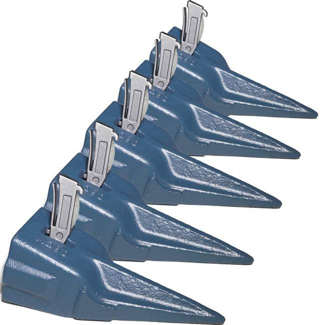 5 Piece Excavator Bucket Teeth Set with Spring Pin Y8263
