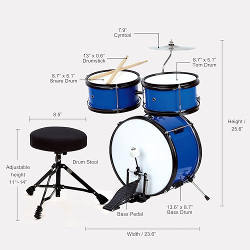 5-Piece Kids Drum Set with 13" Bass Drum P6158