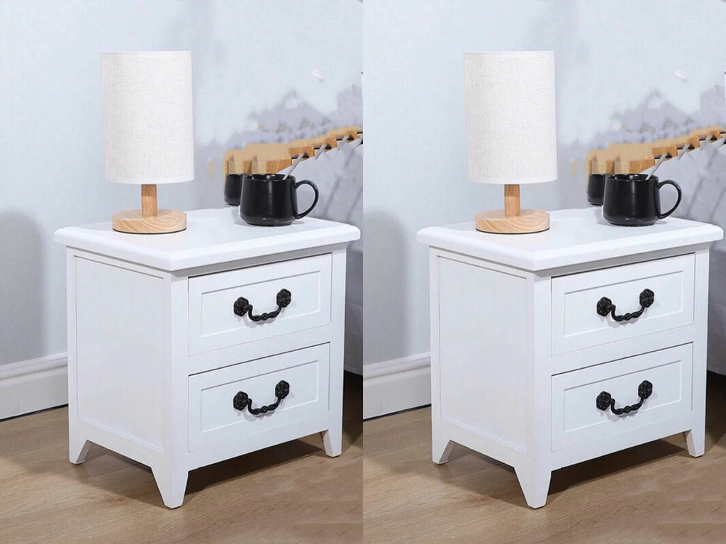 Solid Wood 3-drawer Nightstand B394