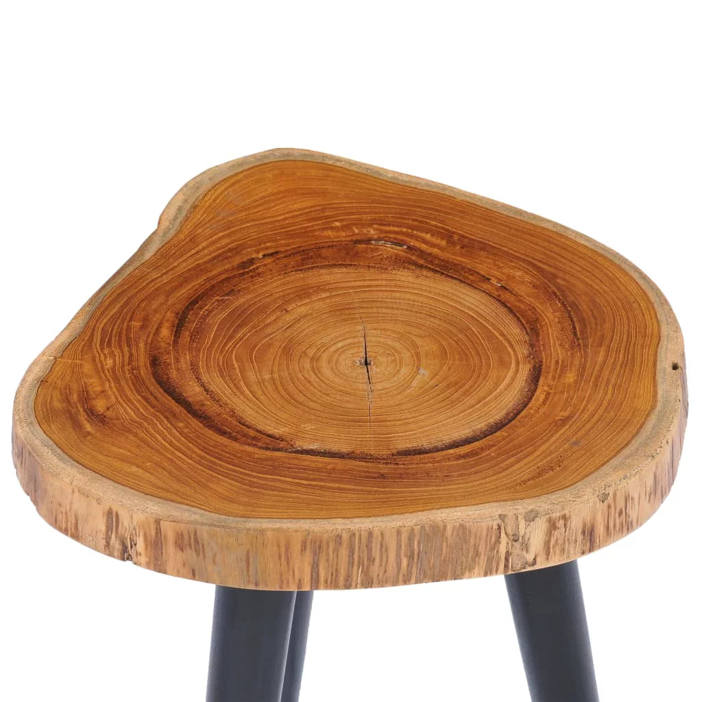 Wooden Coffee Table Teak Wood End Side Table 15.7 x 17.7 Inches D188