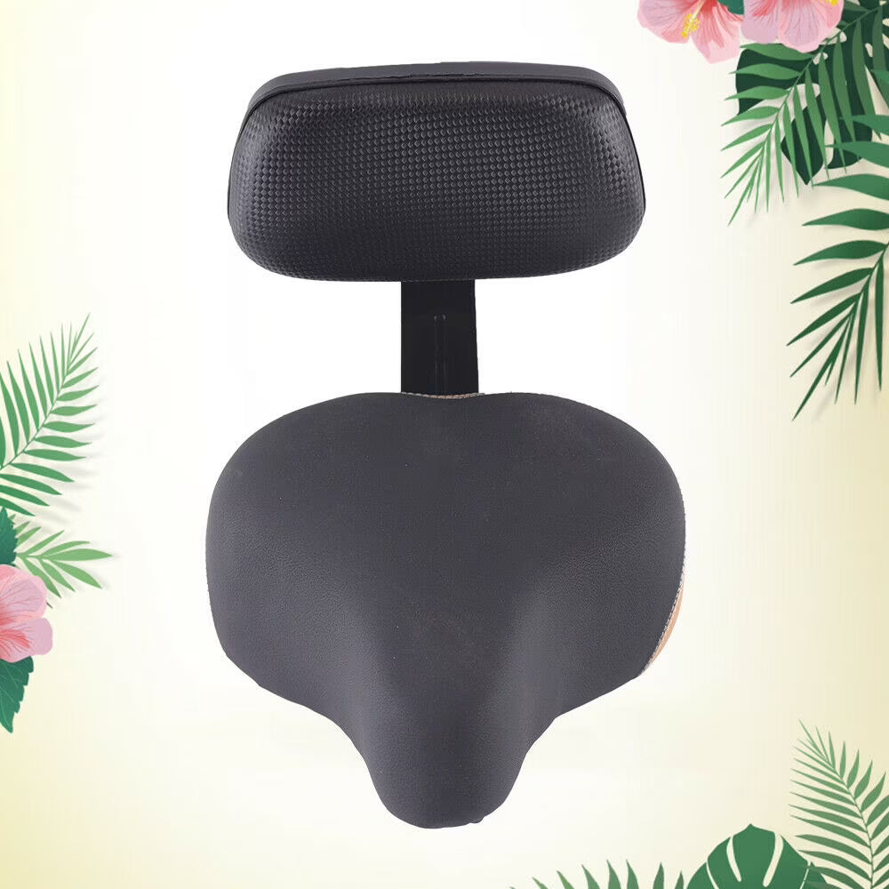 Black Comfort Bicycle Seat Saddle with Soft Back Rest 12" x 10" P833