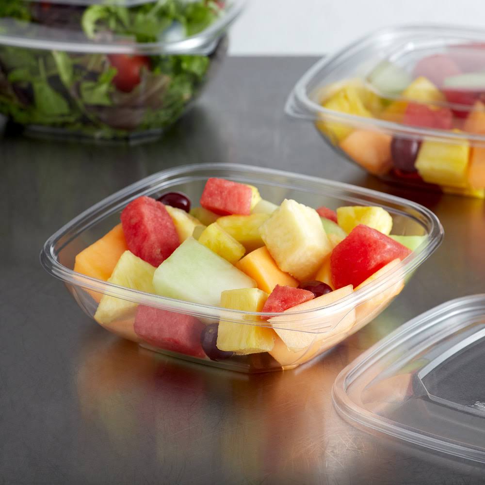 Clear 24 oz. Square Plastic Bowl E723738